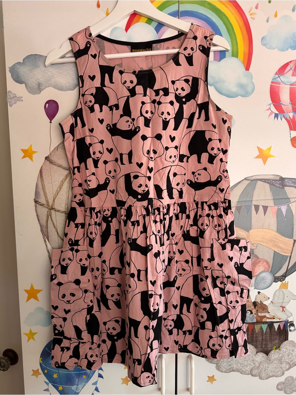 Nooworks rare htf panda print big pocket small